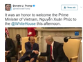 Video đón tiếp Thủ tướng Nguyễn Xuân Phúc được Tổng thống Donal Trump đăng trang trọng trên Twitter  cá nhân.