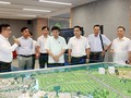 Tổng Thư ký Quốc hội, Chủ nhiệm Văn phòng Quốc hội Bùi Văn Cường khảo sát thực tế tại Dự án Khu đô thị Aquacity của Novaland ngày 9/7. Ảnh: Quochoi.vn.