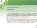 Thông báo trên website của Vietcombank