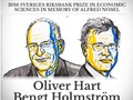Hai giáo sư kinh tế vừa được trao giải Nobel 2016 - Ảnh: Nobelprize.org
