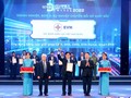 Ông Võ Quang Lâm - Phó Tổng giám đốc EVN đại diện tập đoàn đón nhận giải thưởng