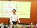 Thứ trưởng Nguyễn Huy Dũng phát biểu tại Hội nghị . Ảnh Mic