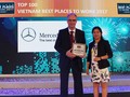 Đại diện Mercedes-Benz Việt Nam nhận giải thưởng Top 10 công ty có môi trường làm việc tốt nhất Việt Nam 