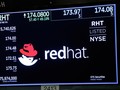 Cổ phiếu Red Hat lên giá 45% sau thông tin được IBM thâu tóm. ẢNH: REUTERS