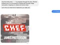 Quảng bá về cuốn thiểu thuyết "The Chef" của James Patterson trên Facebook Messenger - Ảnh: TECHCRUNCH