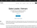 Thông tin Apple tuyển dụng vị trí Sales Leader tại Việt Nam (ảnh: website Apple)