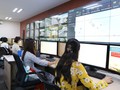 Hệ thống camera trên màn hình tại Trung tâm giám sát điều hành đô thị thông minh Thừa Thiên-Huế
