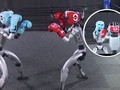 Robot của công ty Unitree Robotics trình diễn kỹ năng quyền anh đối kháng. Ảnh: IE