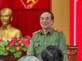 Thiếu tướng Vũ Xuân Viên, Giám đốc Công an TP Đà Nẵng tại buổi gặp mặt báo chí.