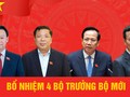 Quốc hội phê chuẩn bổ nhiệm bộ trưởng 4 bộ mới