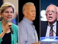 3 ứng cử viên hàng đầu của Đảng Dân chủ tranh cử tổng thống 2020: Elizabeth Warren, Joe Biden và Bernie Sanders. Ảnh: NYPost