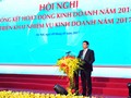 Ông Nguyễn Văn Thắng - Chủ tịch HĐQT VietinBank báo cáo kết quả kinh doanh của VietinBank 2016 Hội nghị (ảnh Tiến Lâm).
