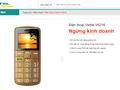 Viettel Store hiện đã thông báo ngừng kinh doanh mẫu điện thoại Viettel V6216. (Ảnh chụp màn hình viettelstore.vn)
