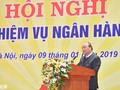 Thủ tướng Nguyễn Xuân Phúc phát biểu kết luận Hội nghị triển khai nhiệm vụ ngân hàng năm 2019. (Ảnh: VGP)