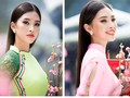 Hoa hậu Tiểu Vy khoe sắc xuân trong áo dài Ngô Nhật Huy
