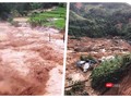 Video ghi lại cảnh lũ quét kinh hoàng ở Phước Sơn (Ảnh chụp lại màn hình video)