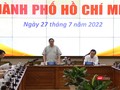 Thủ tướng Phạm Minh Chính chủ trì buổi làm việc với UBND TP. HCM sáng nay, 27/7.