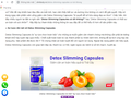 Ảnh chụp màn hình trang web quảng cáo sản phẩm detox vi phạm quy định.