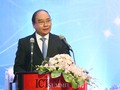 Thủ tướng Chính Phủ Nguyễn Xuân Phúc tham dự và phát biểu tại Diễn đàn. Ảnh chụp tại Vietnam ICT Summit 2016, nguồn TTXVN.