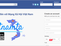 Trang mạng Vietnamta có giao diện đăng kí, đăng nhập tương đối giống mạng xã hội Facebook.