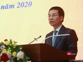 Bộ trưởng Bộ Thông tin và Truyền thông Nguyễn Mạnh Hùng phát biểu tại họp báo.