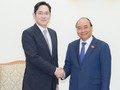 Thủ tướng Nguyễn Xuân Phúc tiếp ông Lee Jae Yong, Phó Chủ tịch Tập đoàn Samsung. Ảnh VGP.