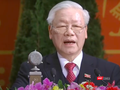 Tổng Bí thư Nguyễn Phú Trọng tại Lễ ra mắt Ban Chấp hành Trung ương Đảng khoá XIII.