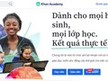 Giao diện của Khan Academy Tiếng Việt