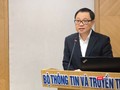 Ông Triệu Minh Long, Vụ trưởng Vụ Hợp tác quốc tế - Bộ Thông tin và Truyền thông trao đổi về việc thúc đẩy hợp tác trong ASEAN.