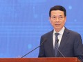 Bộ trưởng Bộ Thông tin và Truyền thông Nguyễn Mạnh Hùng phát biểu tại Vietnam - Asia DX Summit 2024.