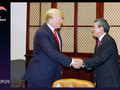 Đại sứ Phạm Quang Vinh bắt tay Tổng thống Mỹ Donald Trump trong chuyến thăm của Thủ tướng Nguyễn Xuân Phúc đến Mỹ tháng 5/2017