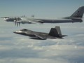 F-22 Mỹ chặn máy bay Nga gần Alaska ngày 21/5 (Ảnh: NORAD)