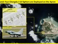 Ảnh vệ tinh mà CNN đăng tải cho thấy có ít nhất 4 chiến đấu cơ J-10 của Trung Quốc đậu trên đảo Phú Lâm (Ảnh: CNN)