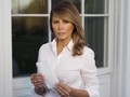 Đệ nhất phu nhân Mỹ Melania Trump trong bức ảnh khuyến khích đeo khẩu trang chống COVID-19 (Ảnh: CNN)