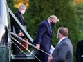 Tổng thống Mỹ Donald Trump tới viện quân y Walter Reed bằng máy bay trực thăng chuyên dụng (Ảnh: Business Insider)