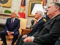Các cố vấn gồm ông Pompeo và Miek Pence đã cảnh báo ông Trump về một cuộc xung đột diện rộng nếu tấn công Iran (Ảnh: New York Times)