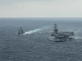 Nhóm tác chiến tàu USS Theodore Soosevelt trên biển Thái Bình Dương ngày 15/1 (Ảnh: RT)