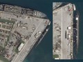 Tàu ngầm nghi là USS Connecticut neo đậu tại đảo Guam (Ảnh: Planet Labs).