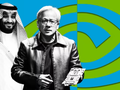 Hoàng Thái tử Arab Saudi Mohammed bin Salman và giám đốc Nvidia Jensen Huang (Ảnh: FT)