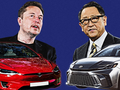 Giám đốc điều hành Tesla Elon Musk và Chủ tịch Toyota Akio Toyoda (Ảnh: Getty)