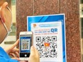 Thành đoàn Hà Nội bố trí bộ QR code trước cổng trụ sở cơ quan. Ảnh: Thành đoàn Hà Nội.