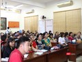 Họp cán bộ làm công tác coi thi tại Trường THCS Lê Quý Đôn. Ảnh: Minh Thúy