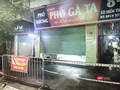Quán phở Gà ta ở 84 Tô Hiến Thành đang phong toả vì có ca mắc COVID-19 (Ảnh - Minh Thuý) 