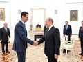 Tổng thống Syria và tổng thống Nga.