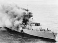 Tàu khu trục Anh quốc HMS Sheffield bị máy bay Argentina dùng tên lửa AM39 Exocet bắn cháy trong cuộc chiến Falksland.