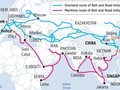 Tuyến đường Hàng hải và Đường bộ trong Sáng kiến Vành đai Con đường của Trung Quốc. 