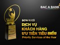 Bac A Bank giành giải về Dịch vụ khách hàng ưu tiên tiêu biểu