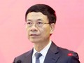 Bộ trưởng Bộ Thông tin và Truyền thông Nguyễn Mạnh Hùng. Ảnh: Thảo Anh.