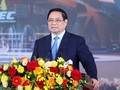 Thủ tướng Phạm Minh Chính phát biểu tại lễ khánh thành, khởi công 250 công trình, dự án. Ảnh: VGP/Nhật Bắc.