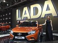 Mẫu xe Lada Vesta trưng bày tại Triển lãm xe hơi quốc tế Moskva 2016.